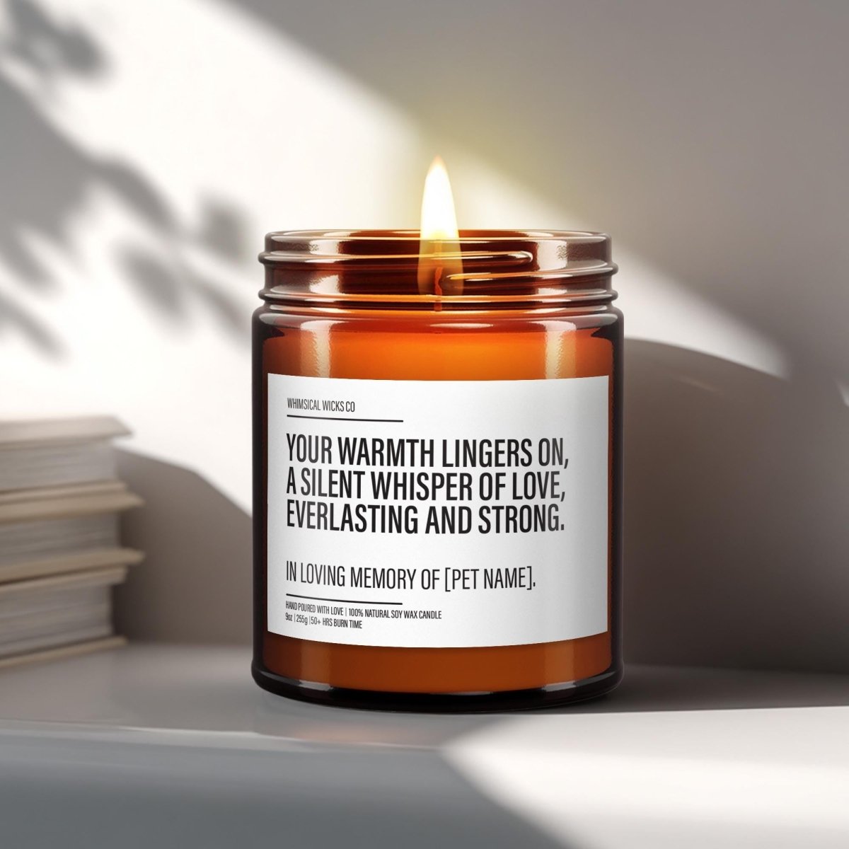 Pet Memorial Candle: Silent Whisper of Love | Everlasting Memory | Personalized for [Pet Name] - The Whimsical Wicks Co