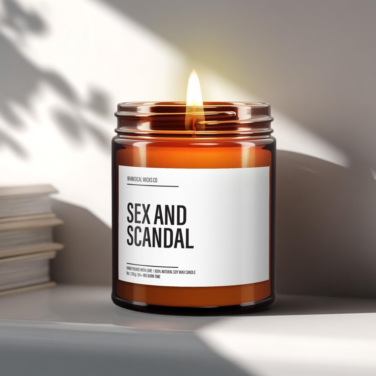 Sex and Scandal Candle | Adult Humor Gift | Funny Friendship Candle | Snarky Home Decor | Best Friend Present - The Whimsical Wicks Co