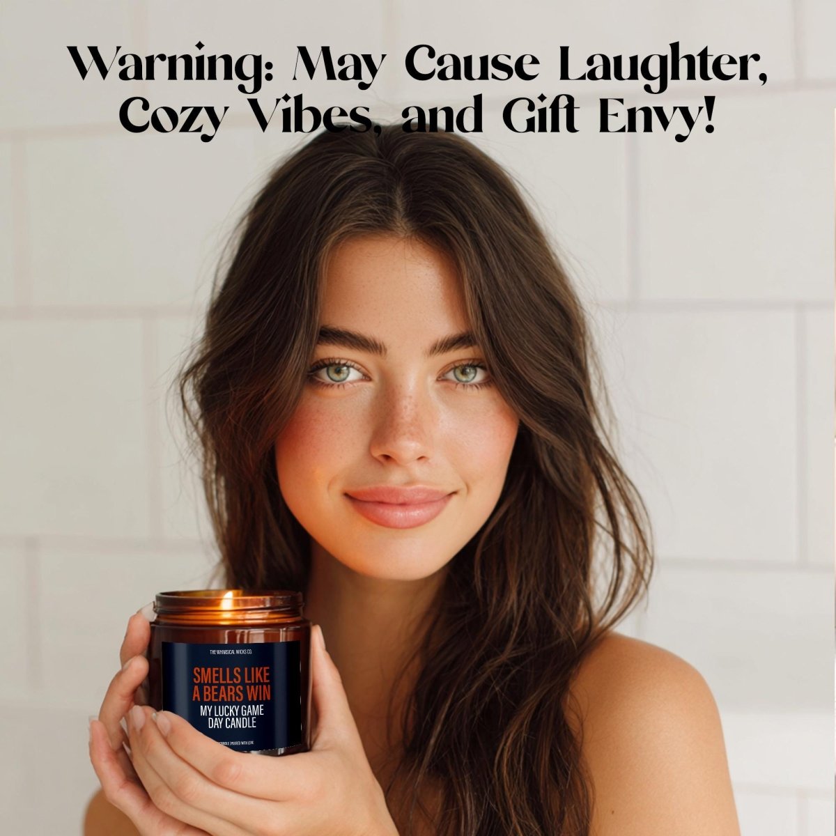 Smells Like A Bears Win Candle | Chicago Football Candle | Game Day Gift - The Whimsical Wicks Co