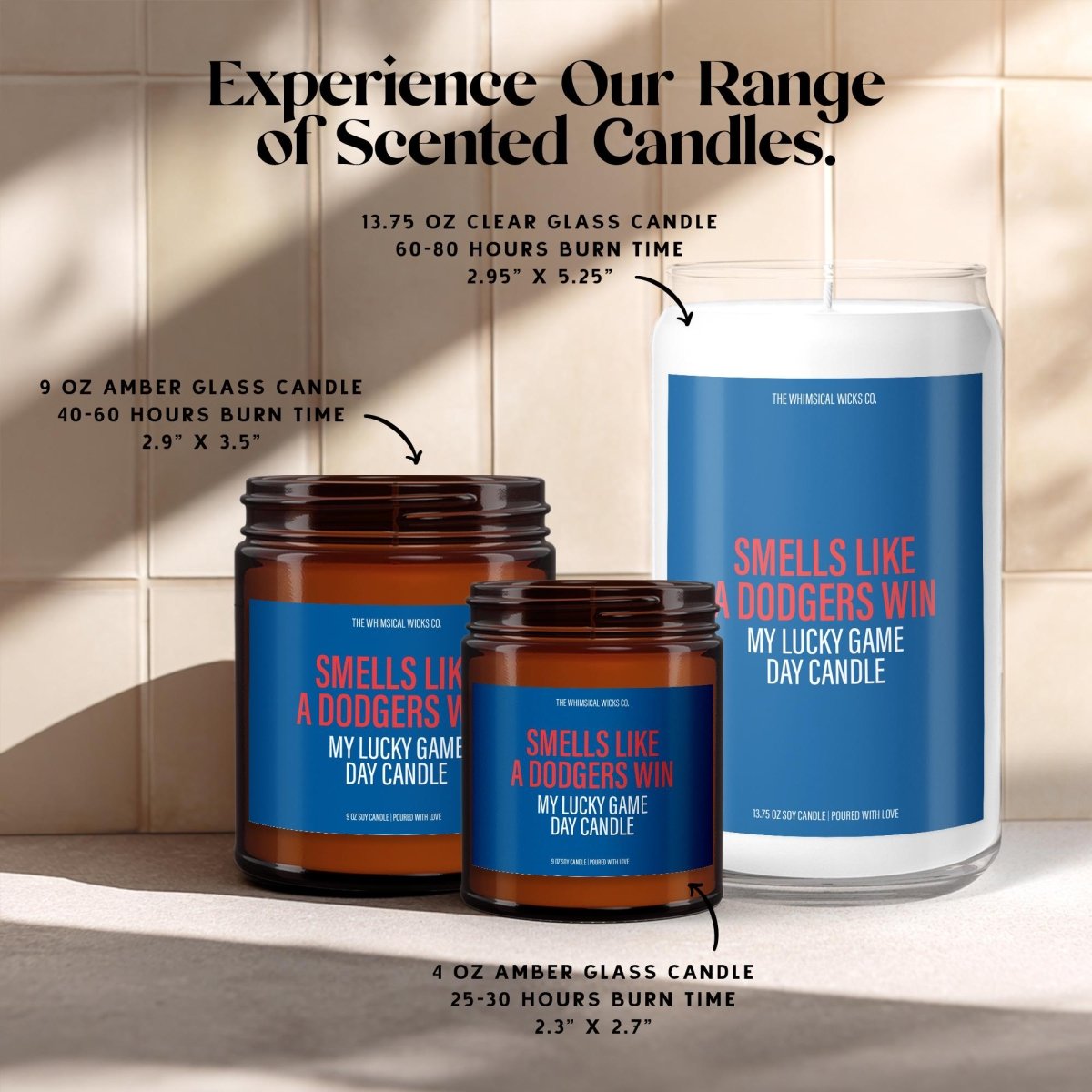 Smells Like A Dodgers Win | Soy Candle - The Whimsical Wicks Co