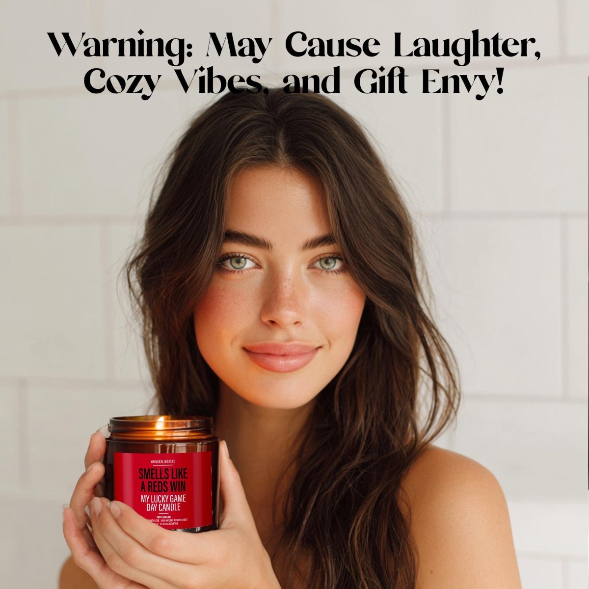 Smells Like A Reds Win | Baseball Candle - The Whimsical Wicks Co