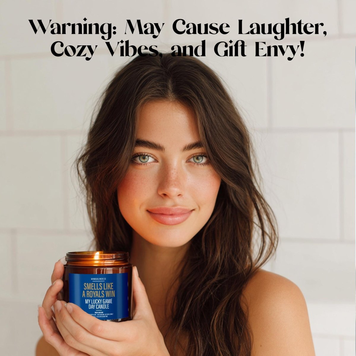 Smells Like A Royals Win Candle | Unique Gift Idea | Royals Candle | Lucky Charm Candle | Game Day Decor | Baseball Themed Aroma - The Whimsical Wicks Co