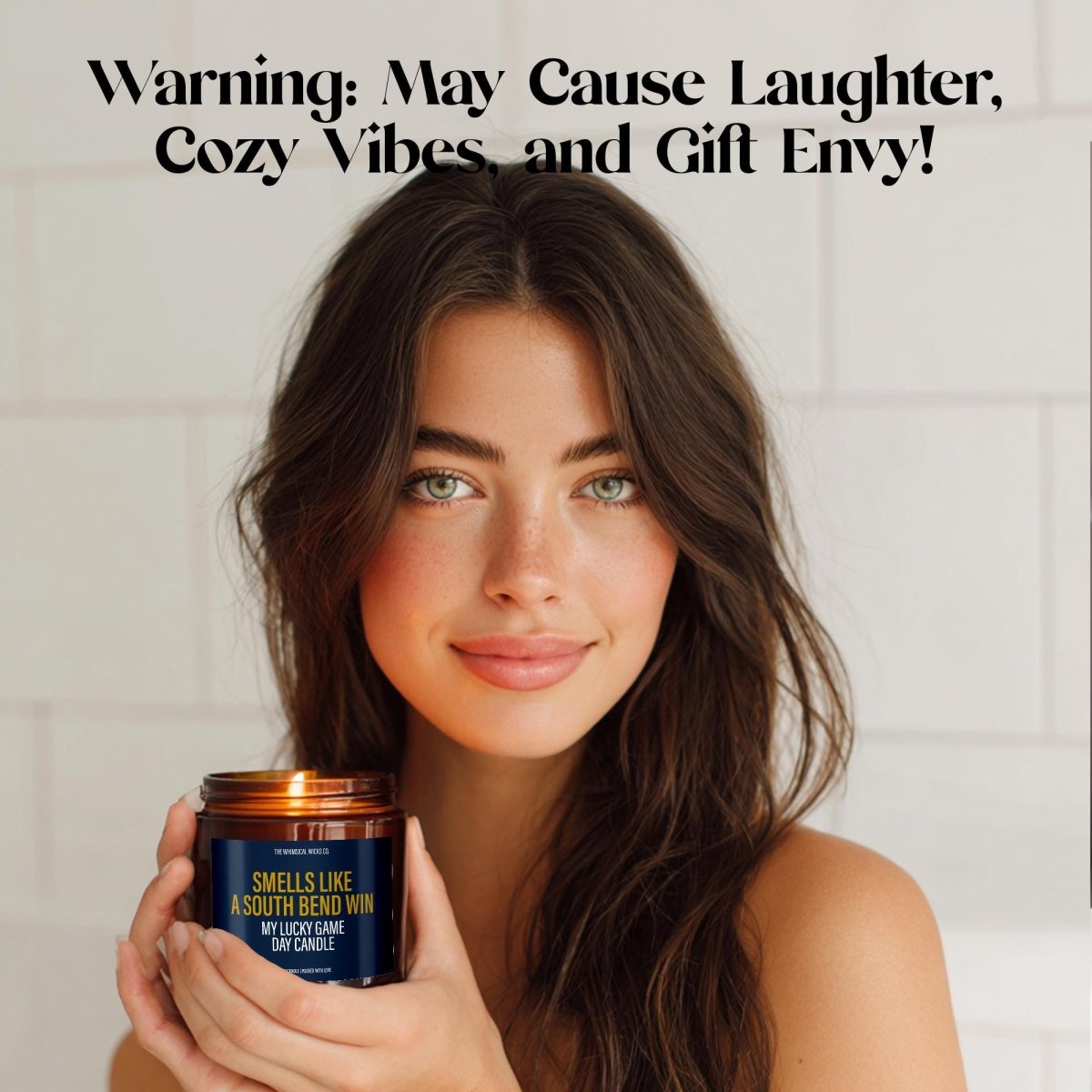Smells Like a South Bend Win | Funny Football Candle - The Whimsical Wicks Co