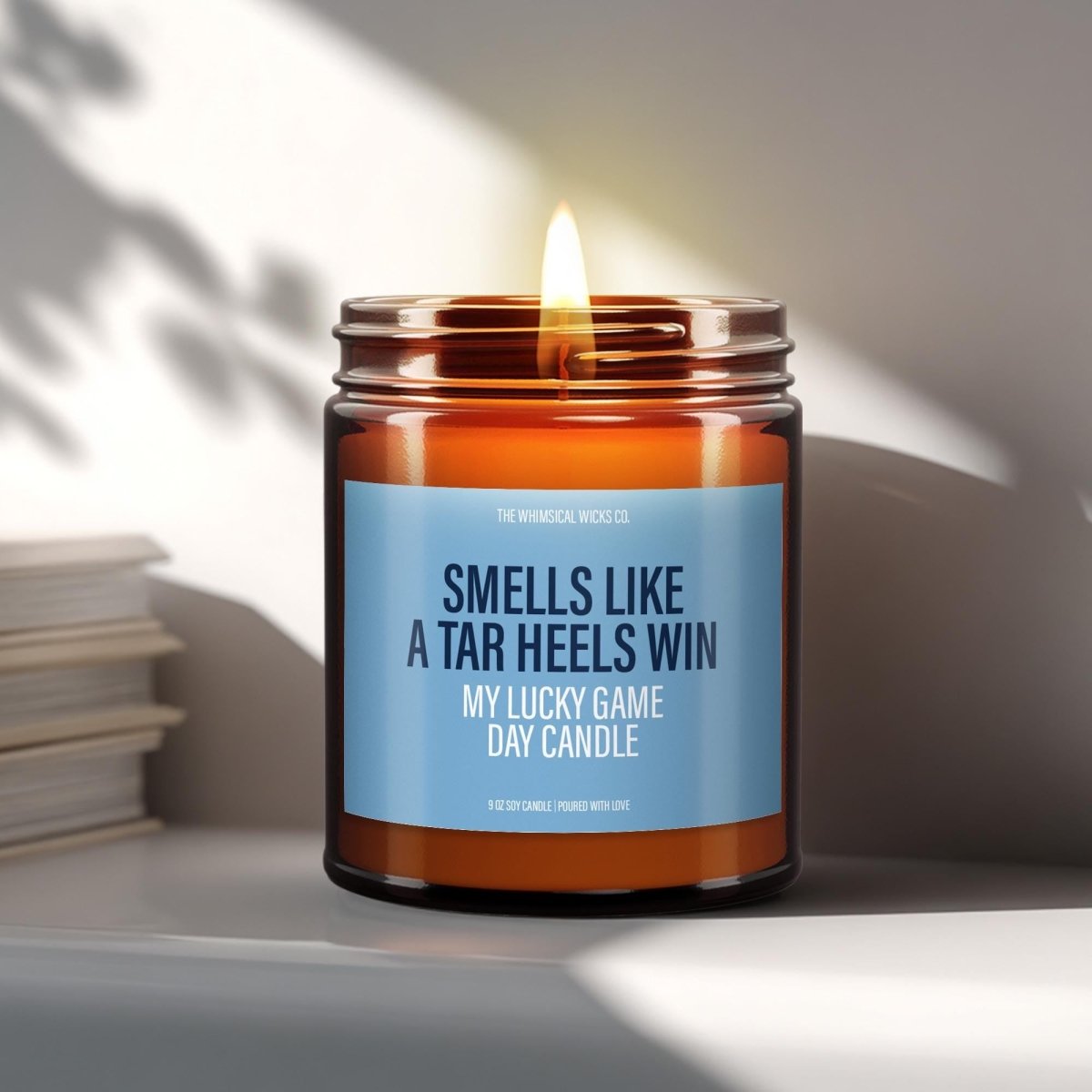 Smells Like A Tar Heels Win | UNC Game Day Candle - The Whimsical Wicks Co