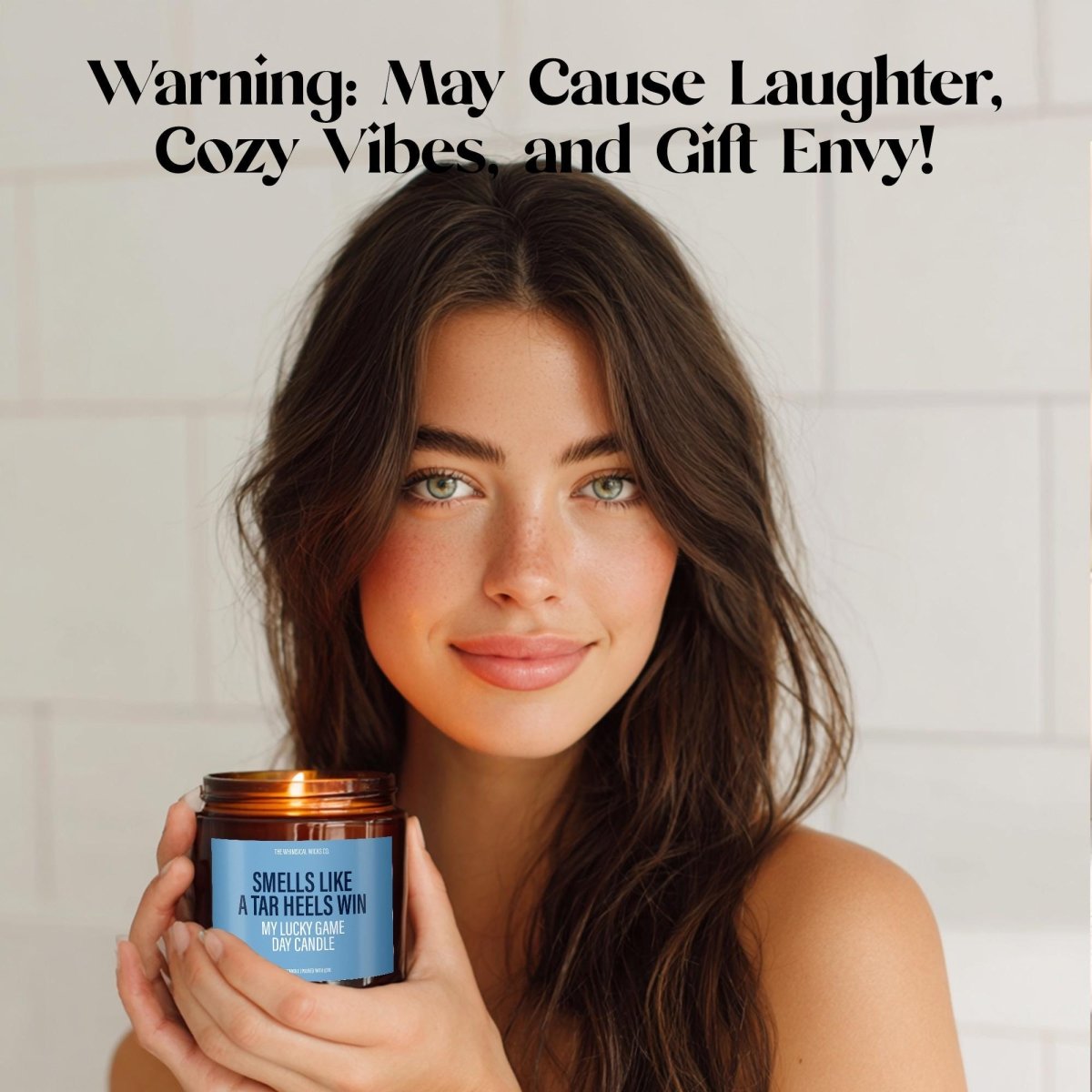 Smells Like A Tar Heels Win | UNC Game Day Candle - The Whimsical Wicks Co