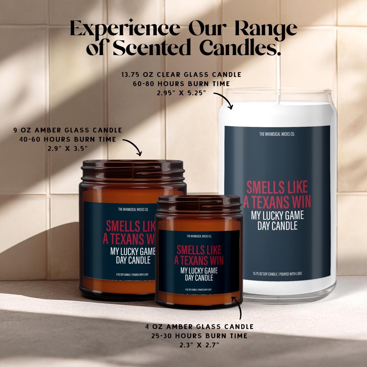 Smells Like A Texans Win Candle | Houston Football Candle | Game Day Gift - The Whimsical Wicks Co