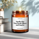 Smells Like Mom Needs Silence and Snacks Candle – Tired Mom Candle for Funny Mother’s Day Gift ~ Soy Wax Aroma Candles for Home Fragrance - The Whimsical Wicks Co